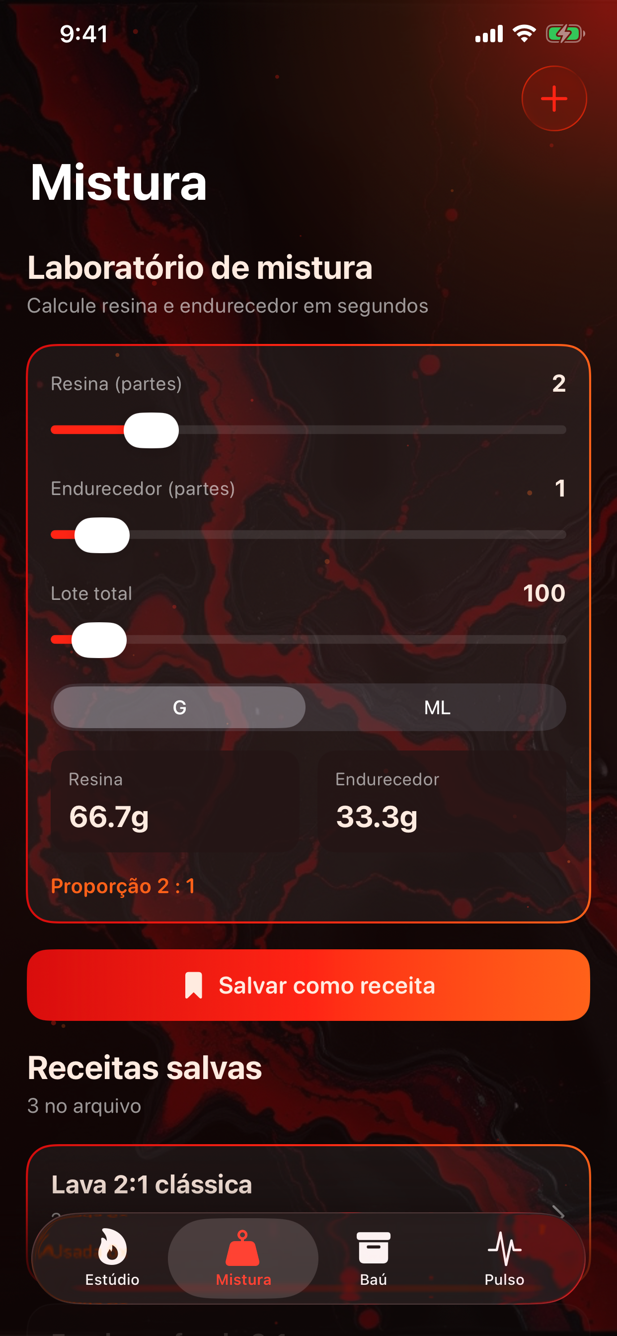 Mix Lab ratio calculator